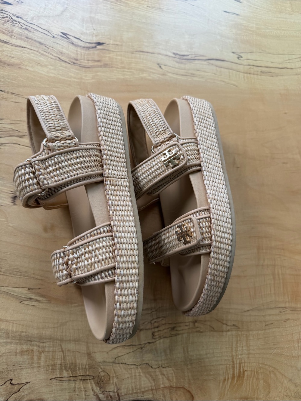 Tory Burch- Kira Sport Sandal - Tan Woven Platform- worn once - Picture 5 of 10